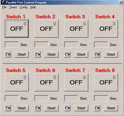 parallel port control circuit