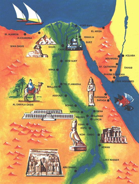 map of egypt
