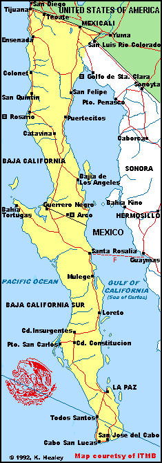 Map of Baja