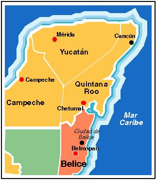 Map of Yucatan