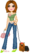 This is me and my yorkie-poo dog (that doesn't really look like my dog, but that doesn't matter lol)Its for a Dollie Contest challenge week 1 and I won 2nd place for it!!And YES I do have green shoes!!