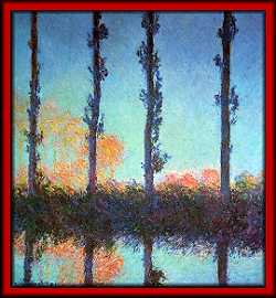 Poplars by Claude Monet