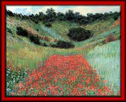 Poppy Field in a Hollow at Giverny by Claude Monet