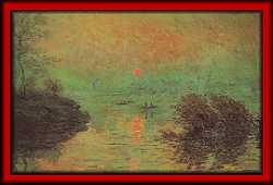 Sunset on the Seine at Lavancourt: Winter Effect by Claude Monet