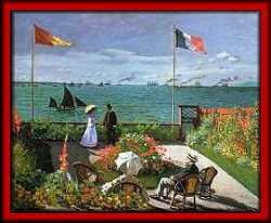 Terrace at Sainte Addresse by Claude Monet
