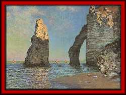 The Cliffs at Etretat by Claude Monet