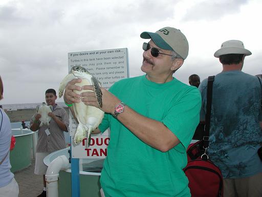 dad with turtle