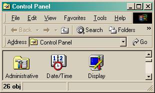 Example of Display icon in Control Panel: