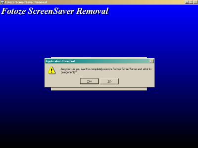 Example of what the uninstall application looks like