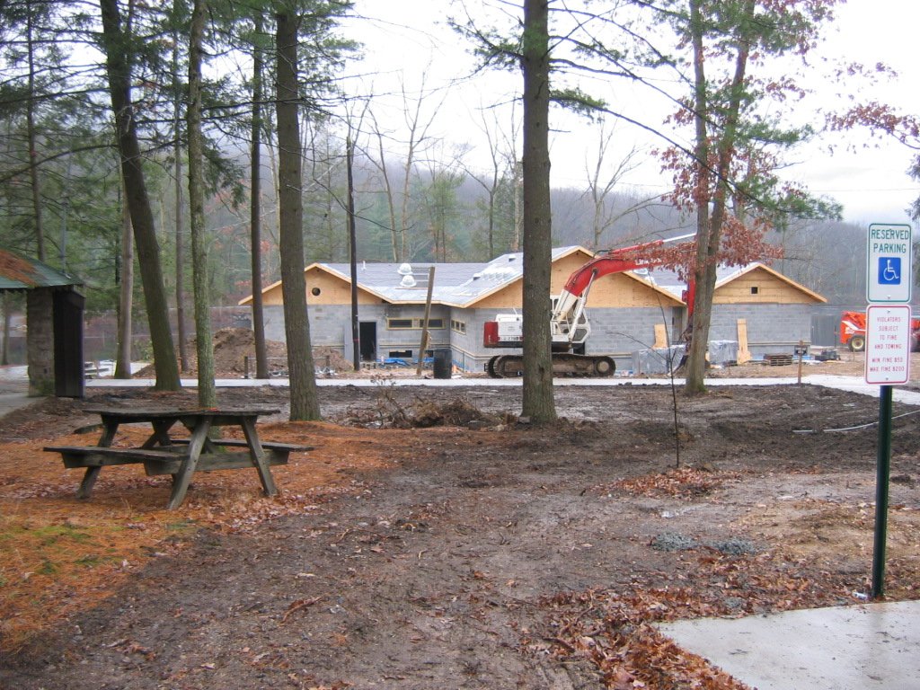 Rear view of building.