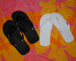 wedding slippers, a.k.a. "flip-flops"