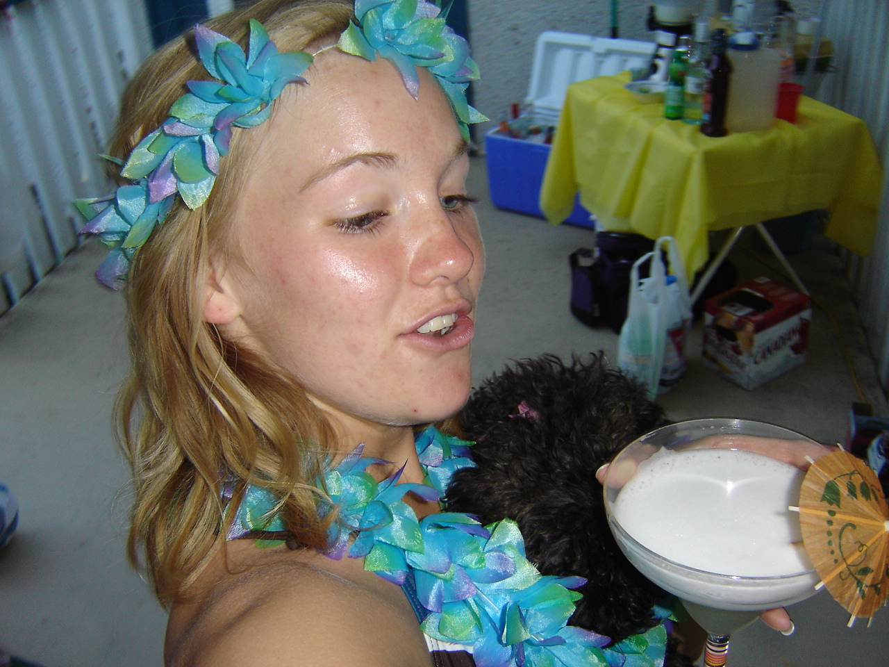 Moi, Zoe, and my Pina Coloda