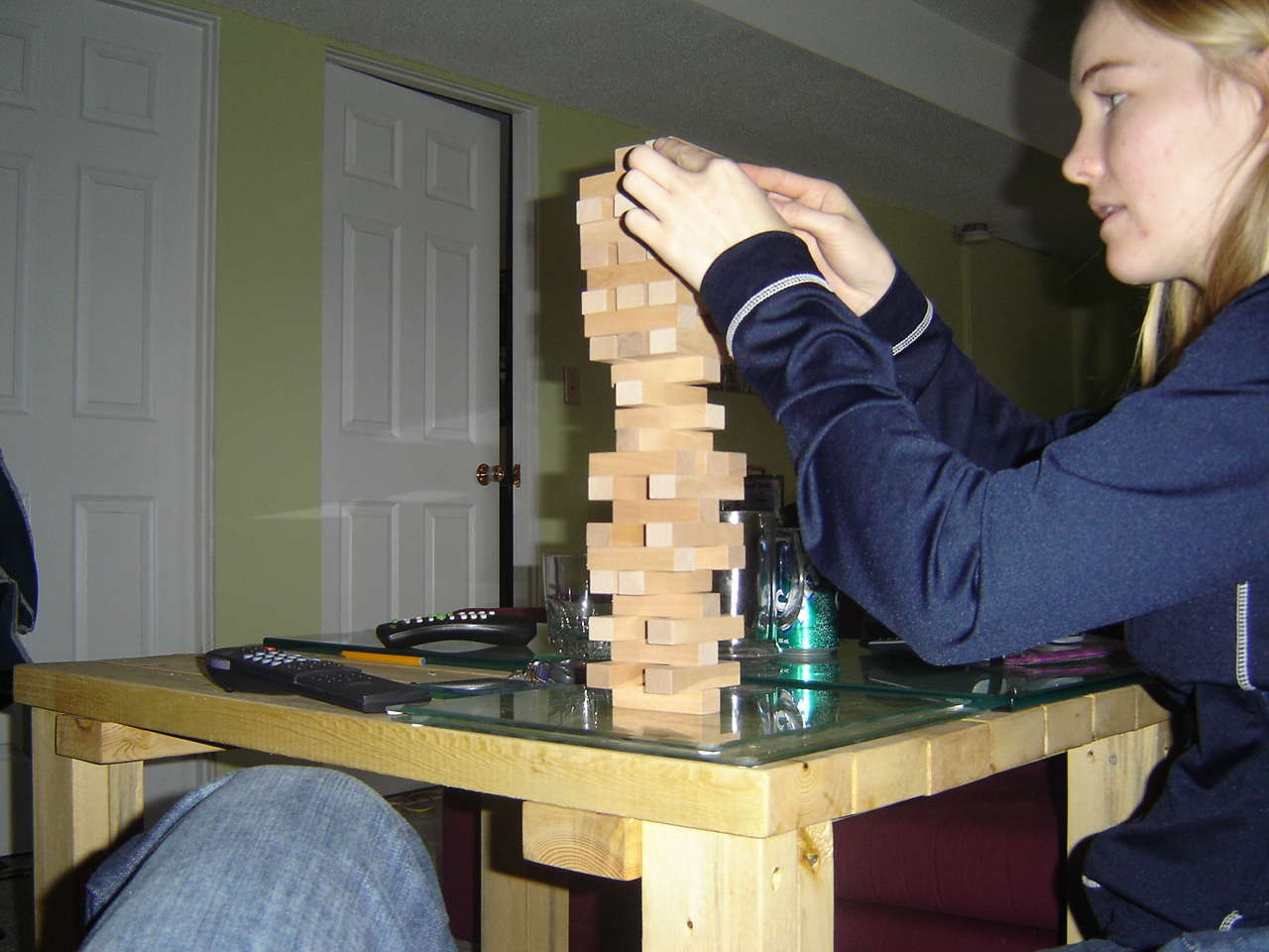 Jenga, its leaning