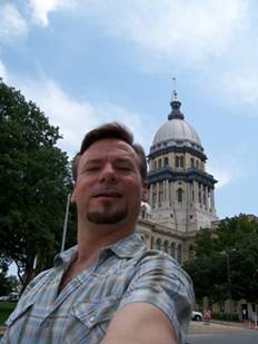 Self-portrait in Springfield, IL
Photo by Mitchell "Mickey" Lasco, 2005