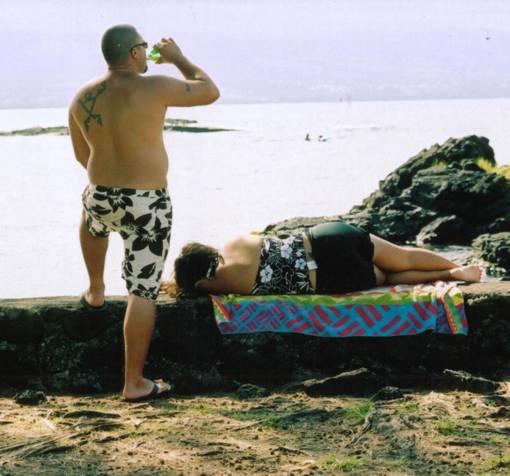 Sunday Afternoon on the Island of Hawai'i
Couple at Richardson's Beach, August 2005
Photo by Mitchell "Mickey"Lasco