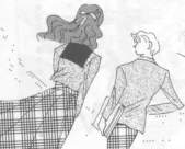 Haruka and Michiru leaving.