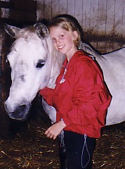 Jag och Lucky Me p� ridl�gret sommaren 2002