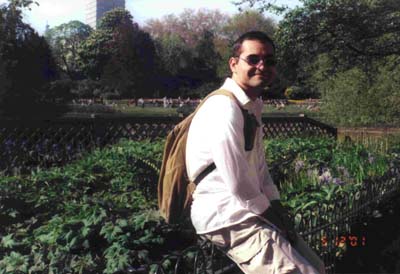 Luis and pretty flowers