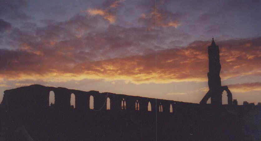 St. Andrews Cathedral in sunset