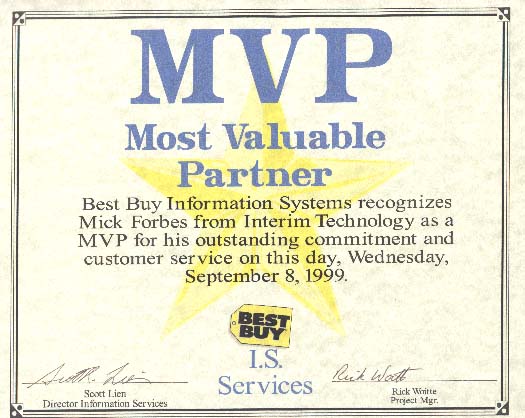 Best Buy MVP Award