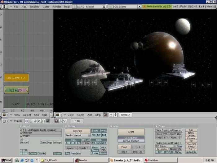 Irfanview Screen Capture of Blender Video Editor