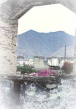 View through window at Antigua Guatemala