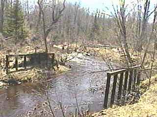 defunct bridge at put-in