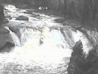 view from highway bridge, lower falls on Beaver