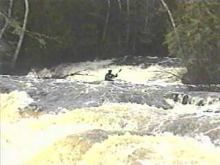 between the falls