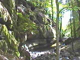 Sandstone and conglomerate bluff