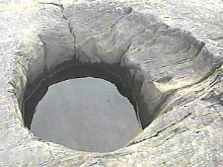 potholes in bedrock