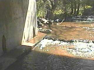 under the side-road bridge