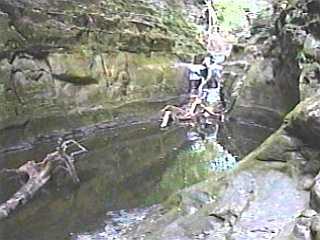 Pewitt's Nest - 3rd Falls, plunge-pool from below