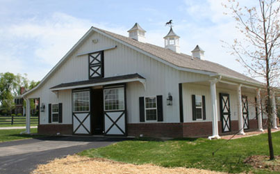 Midwest Source Horse Barn with Center Walkway