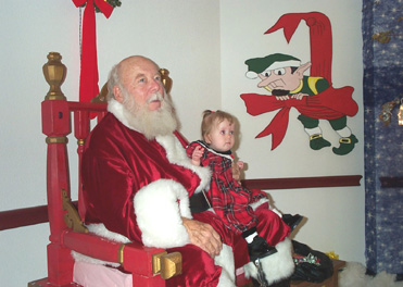 Julee with Santa 2001