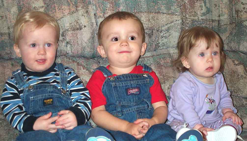 Photo of Jesse, Gavin, and Julee taken at Jerry's house 1/12/02