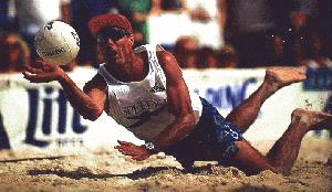 Karch Kiray Digs a ball