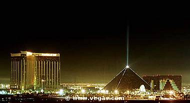 Las Vegas Luxor with beam of light