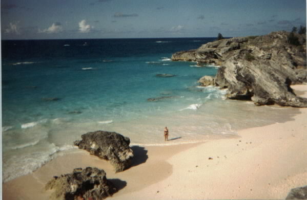 Mary has the beach to herself!