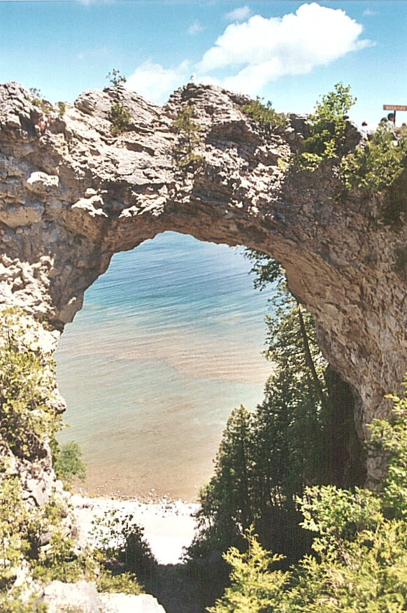 The Natural Bridge on Mackinac Island