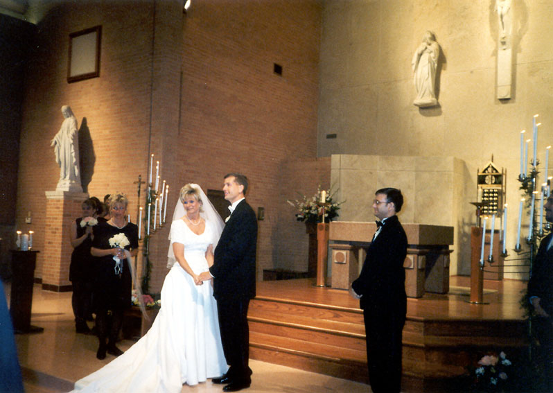 Looking a bit nervous during the ceremony!