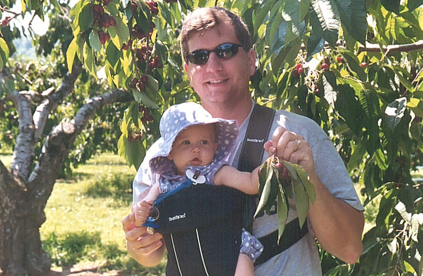 Cherry picking near the falls