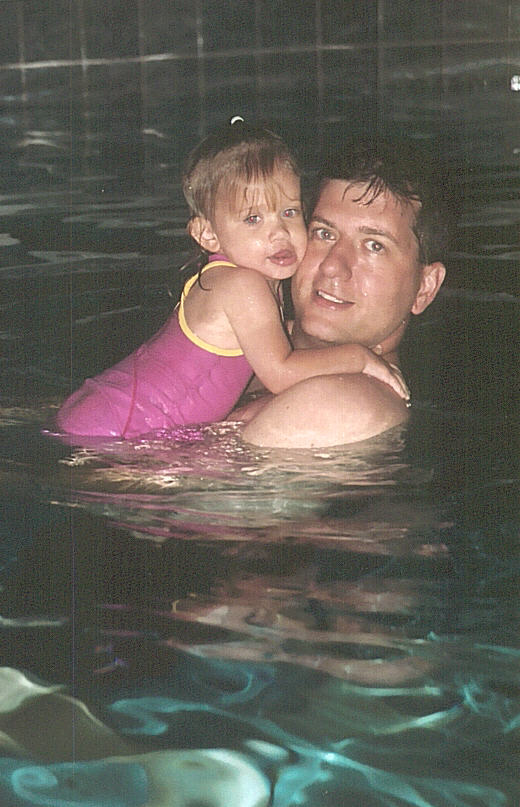 A little night swimming in our new pool