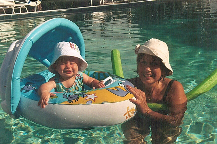Swimming with Grammy!
