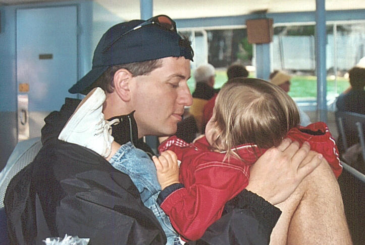 Daddy and Katelyn share a moment