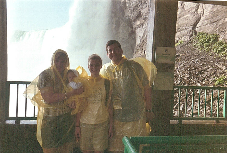 Under the falls