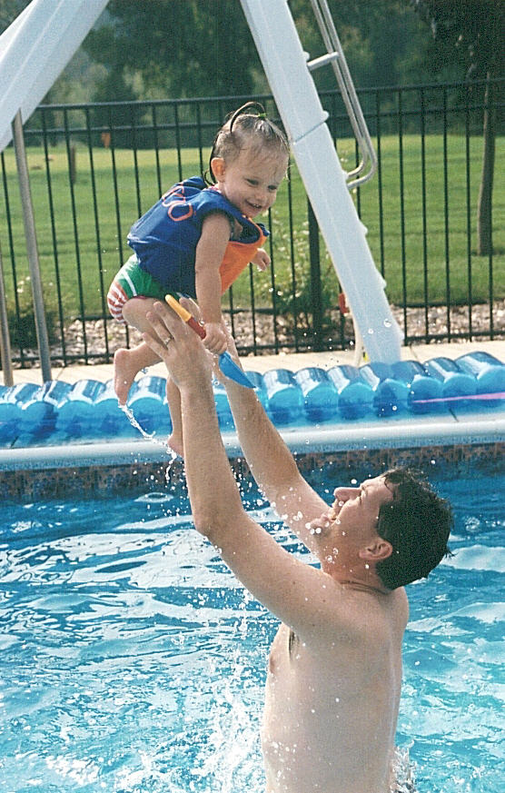 Pool acrobatics