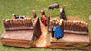 Rear view of Gallic camp