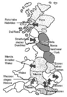 map for Summer 816 A.D.