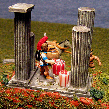 Rear view of Ruined Greek Temple camp